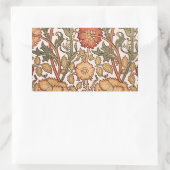 William Morris Pink Rose Blume Wallpaper Pattern Rechteckiger Aufkleber (Tasche)