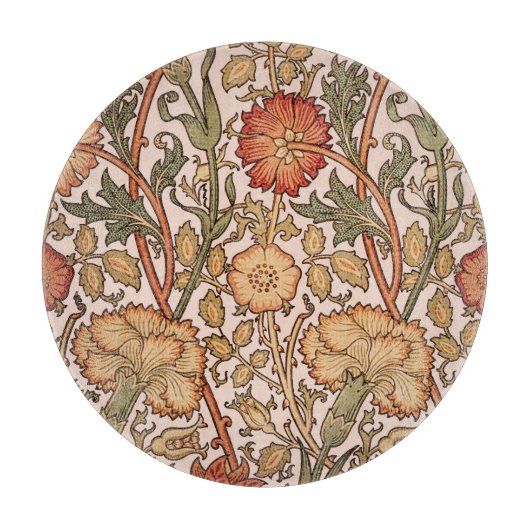 William Morris Pink Rose Blume Wallpaper Pattern Schneidebrett (Vorderseite)