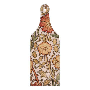 William Morris Pink Rose Blume Wallpaper Pattern Schneidebrett