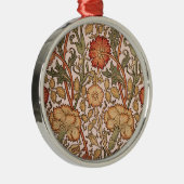 William Morris Pink Rose Blume Wallpaper Pattern Silbernes Ornament (Rechts)