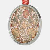 William Morris Pink Rose Blume Wallpaper Pattern Silbernes Ornament (Links)