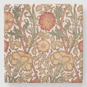 William Morris Pink Rose Blume Wallpaper Pattern Steinuntersetzer
