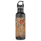 William Morris Pink Rose Blume Wallpaper Pattern Trinkflasche (Vorderseite)