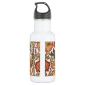 William Morris Pink Rose Blume Wallpaper Pattern Trinkflasche (Rückseite)