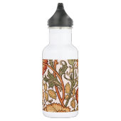 William Morris Pink Rose Blume Wallpaper Pattern Trinkflasche (Rechts)