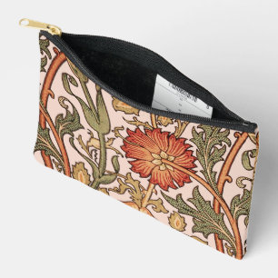 William Morris Pink Rose Blume Wallpaper Pattern Zubehörtasche
