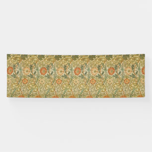 William Morris Pink Rose Border Florales Kunstwerk Banner
