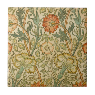 William Morris Pink Rose Border Florales Kunstwerk Fliese