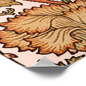 William Morris Pink Rose Flower Wallpaper Pattern Poster (Ecke)