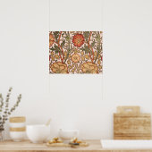 William Morris Pink Rose Flower Wallpaper Pattern Poster (Küche)