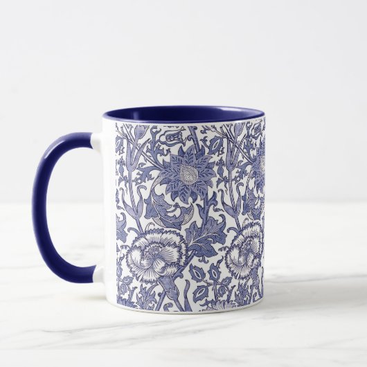 William Morris Pink Rose Wallpaper Pattern Tasse (Links)