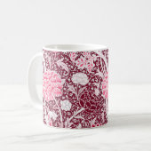 William Morris Pink Roségold Blumenmuster Kaffeetasse (Vorderseite Links)