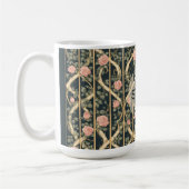 William Morris Pink Rosen Spalier Heim Süß Heim Kaffeetasse (Links)
