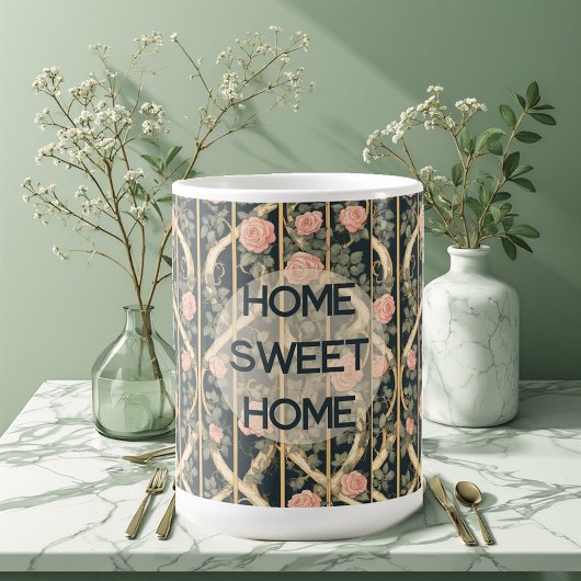 William Morris Pink Rosen Spalier Heim Süß Heim Kaffeetasse