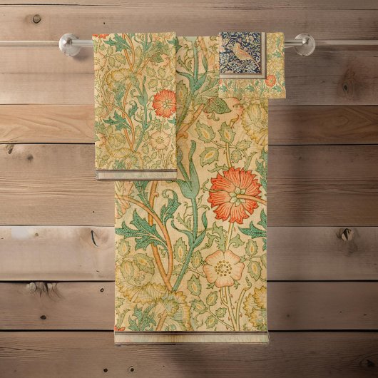 William * Morris Pink und Rose 1896 | Badhandtuch Set