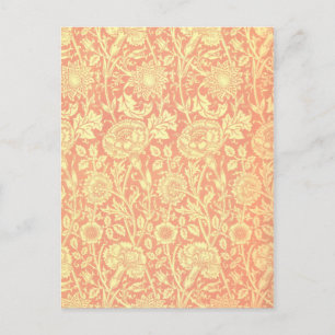 William Morris Pink und Rose Design Postkarte