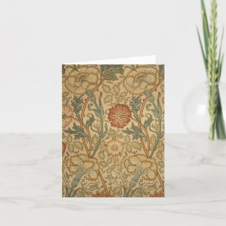 William Morris Pink und Rose Print Dankeskarte