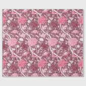 William Morris Pinke Roségold Blumenmuster Geschenkpapier (Flach)