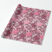 William Morris Pinke Roségold Blumenmuster Geschenkpapier (Ungerollt)