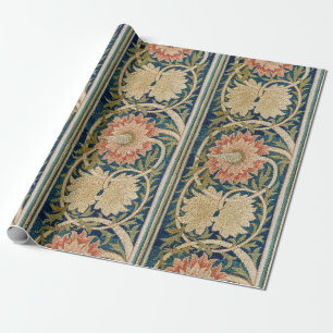 William Morris Pinke Seidene Florale Stickerei Ant Geschenkpapier