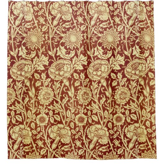 William Morris Pinks Red und White Duschvorhang (Vorderseite)