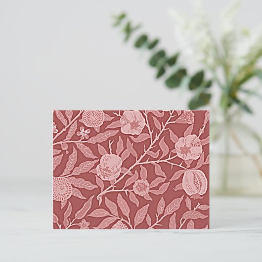 William Morris - Pomegranat-Design Postkarte (Stehend Vorderseite)