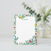 William Morris Pomegranat, helle weiße Karte (Stehend Vorderseite)