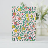 William Morris Pomegranat in rosa Begleitkarte (Stehend Vorderseite)