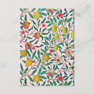 William Morris Pomegranat in Rosa Begleitkarte