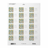 WILLIAM MORRIS POMEGRANATE ADRESSE ETIKETT ADRESSAUFKLEBER (Vorne)