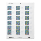 WILLIAM MORRIS POMEGRANATE ADRESSE ETIKETT ADRESSAUFKLEBER (Vorne)