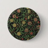 William Morris Pomegranate Black Fruit Button (Vorderseite)
