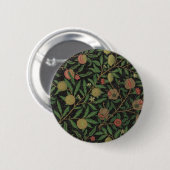 William Morris Pomegranate Black Fruit Button (Vorne & Hinten)
