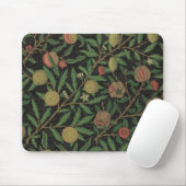 William Morris Pomegranate Black Fruit Mousepad (Mit Mouse)