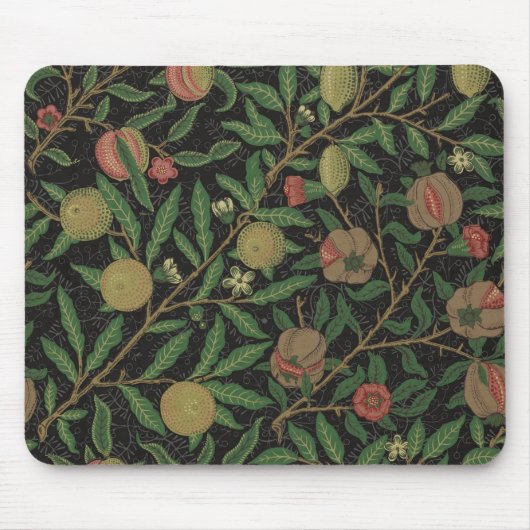 William Morris Pomegranate Black Fruit Mousepad (Vorne)