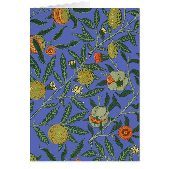 William Morris Pomegranate Blue Colorful Wallpaper (Vorne)