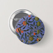 William Morris Pomegranate Blue Colorful Wallpaper Button (Vorne & Hinten)