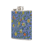 William Morris Pomegranate Blue Colorful Wallpaper Flachmann (Links)