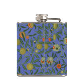 William Morris Pomegranate Blue Colorful Wallpaper Flachmann (Rückseite)