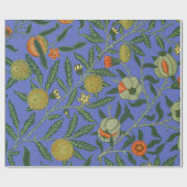 William Morris Pomegranate Blue Colorful Wallpaper Geschenkpapier (Flach)