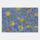 William Morris Pomegranate Blue Colorful Wallpaper Geschenkpapier Set (Vorderseite)