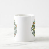 William Morris Pomegranate Blue Colorful Wallpaper Kaffeetasse (Mittel)