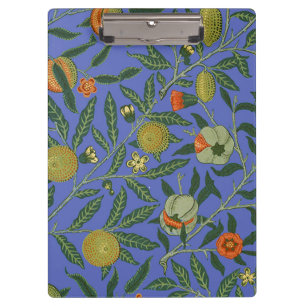 William Morris Pomegranate Blue Colorful Wallpaper Klemmbrett
