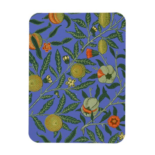 William Morris Pomegranate Blue Colorful Wallpaper Magnet (Vertikal)