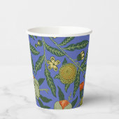 William Morris Pomegranate Blue Colorful Wallpaper Pappbecher (Links)