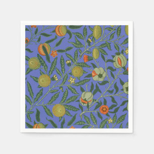 William Morris Pomegranate Blue Colorful Wallpaper Serviette