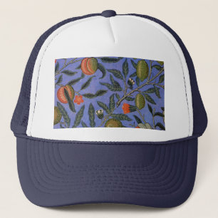 William Morris Pomegranate Blue Colorful Wallpaper Truckerkappe