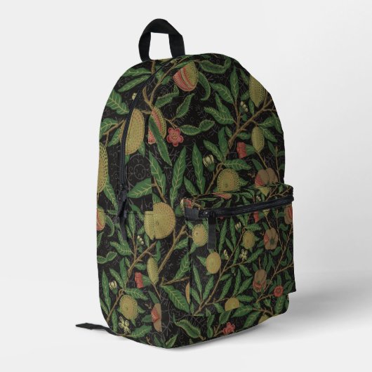 William Morris Pomegranate Classic Frucht Bedruckter Rucksack (Rückseitige Ecke links)