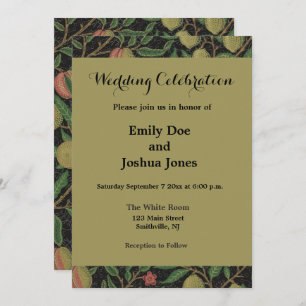 William Morris Pomegranate Classic Frucht Einladung