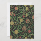 William Morris Pomegranate Classic Frucht Einladung (Rückseite)